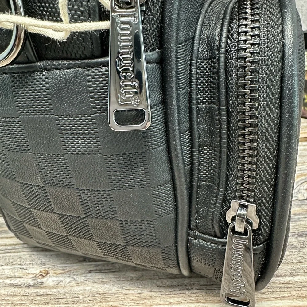 Mickey Mouse Checkered Texture Convertible Mini Backpack & Crossbody Bag NWT​